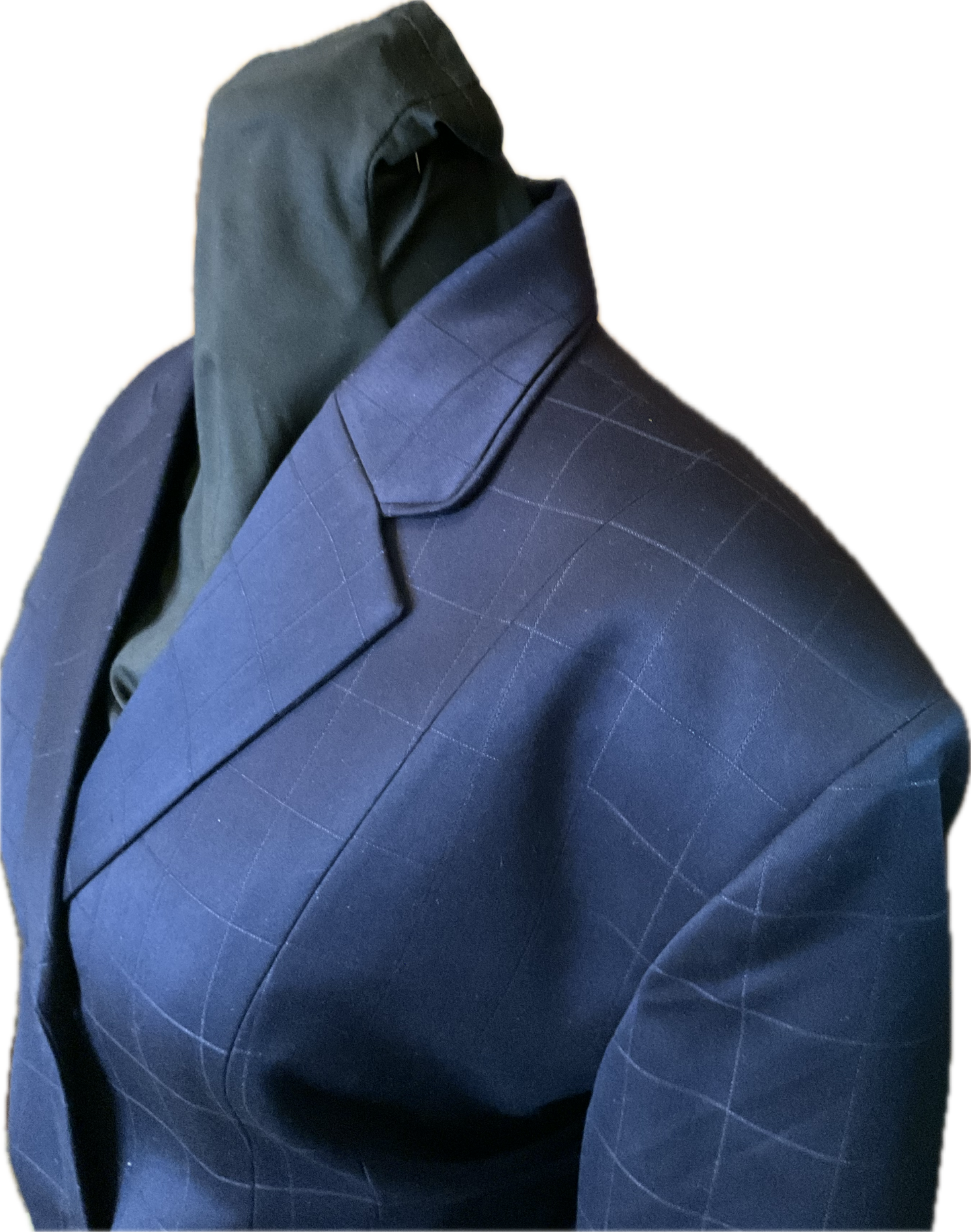 *46 Bust* Navy with Matching Velvet Collar
