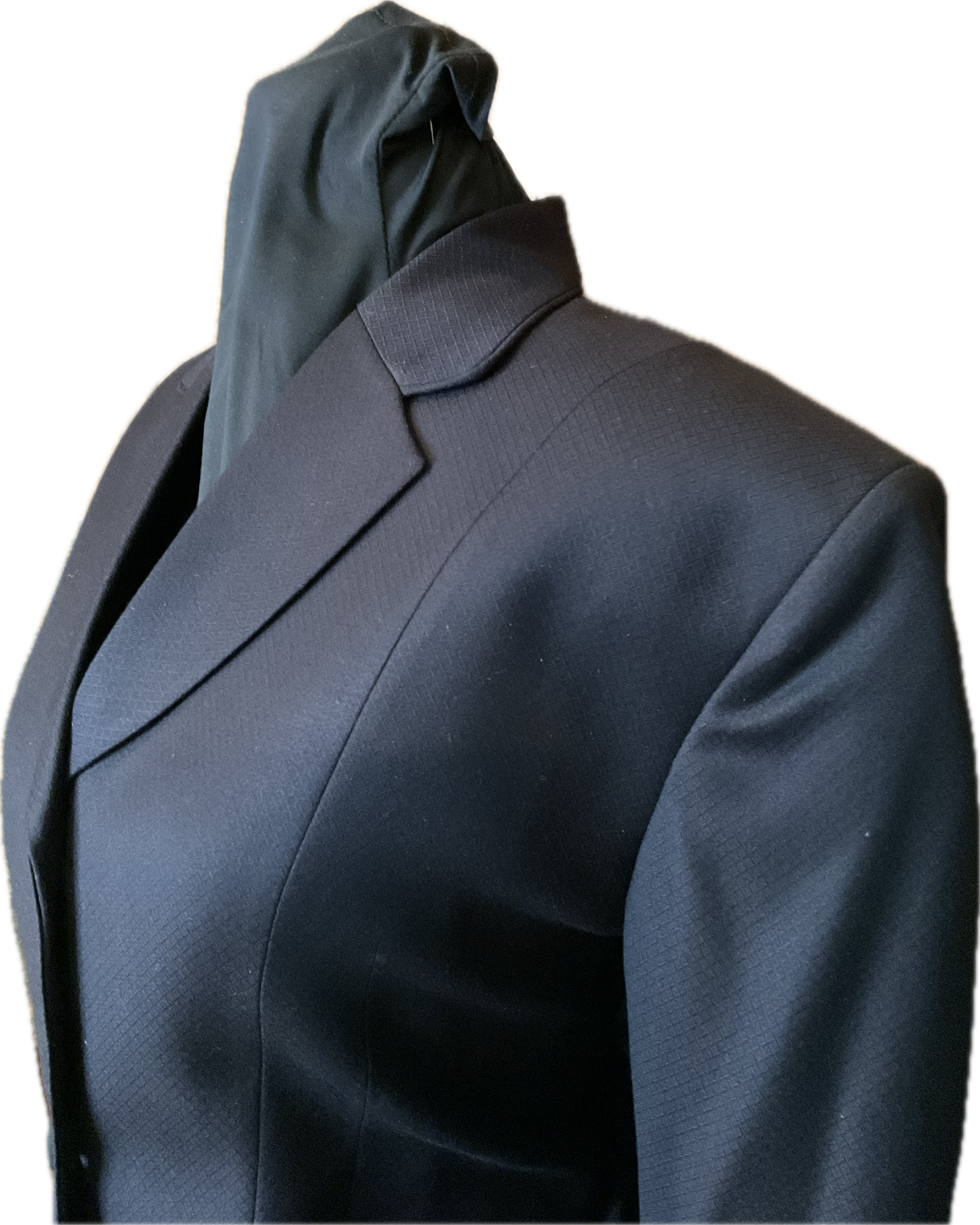 *38 Bust* Black with Black Velvet Collar and Piping