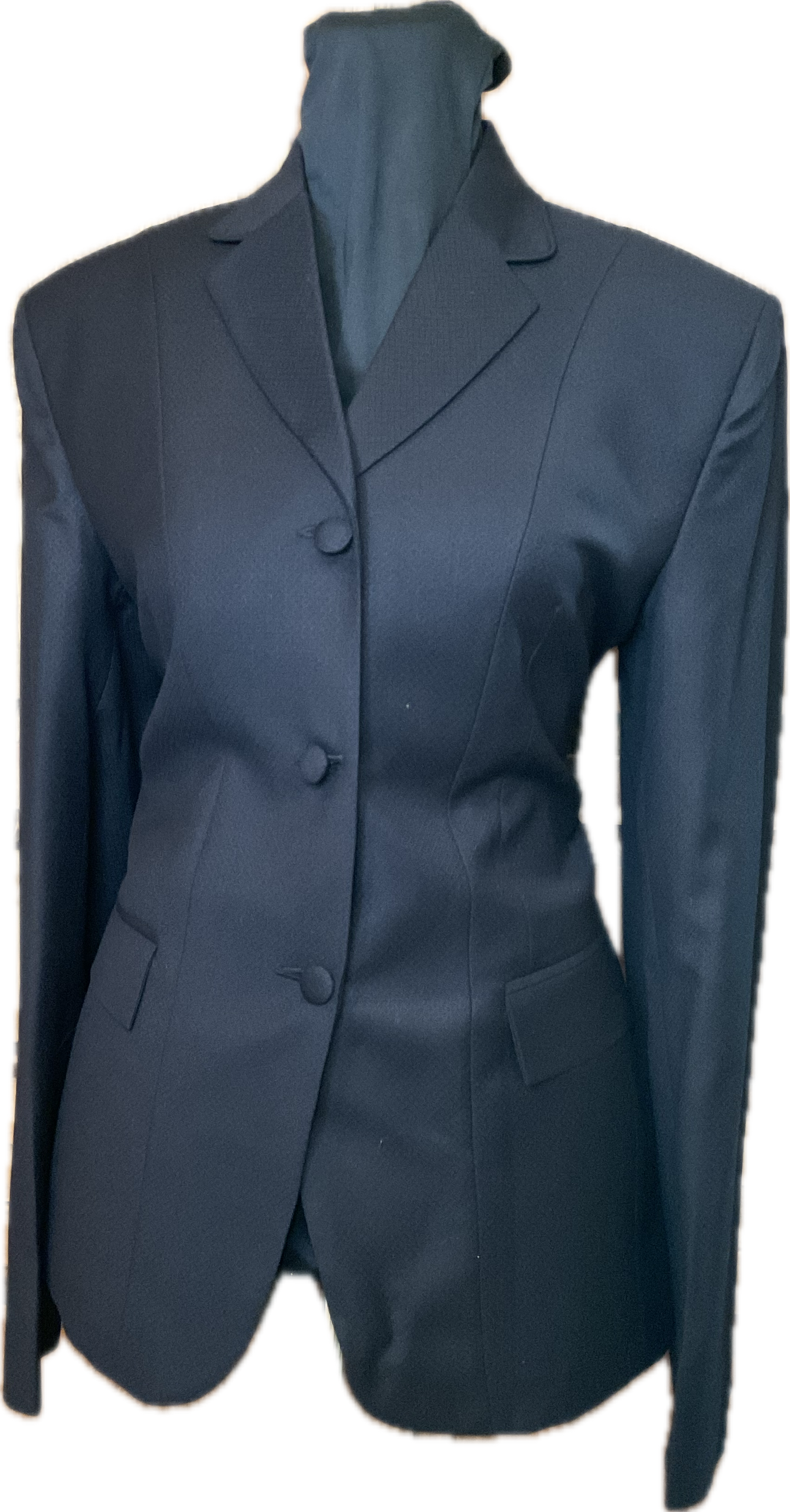 *34 Bust* Black with Matching Velvet Collar and Piping