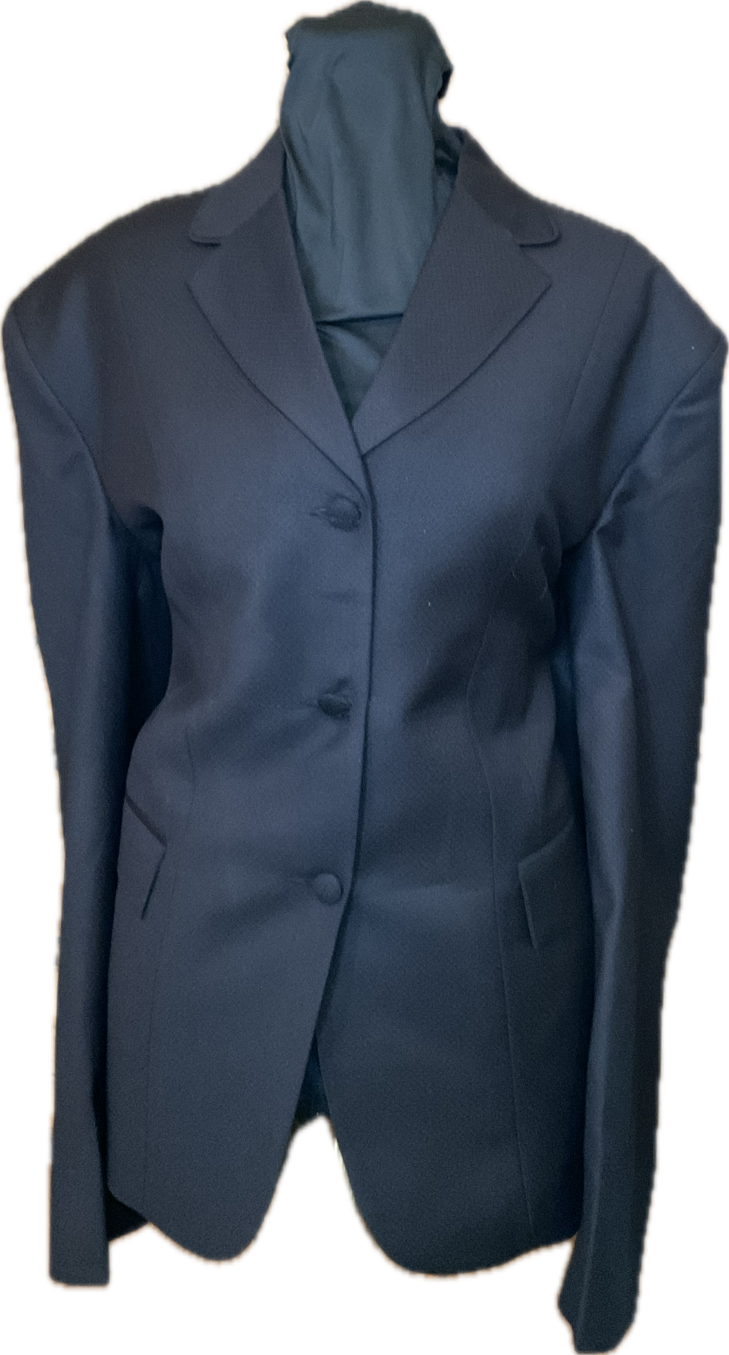 *44 Bust* Black with Matching Velvet Collar