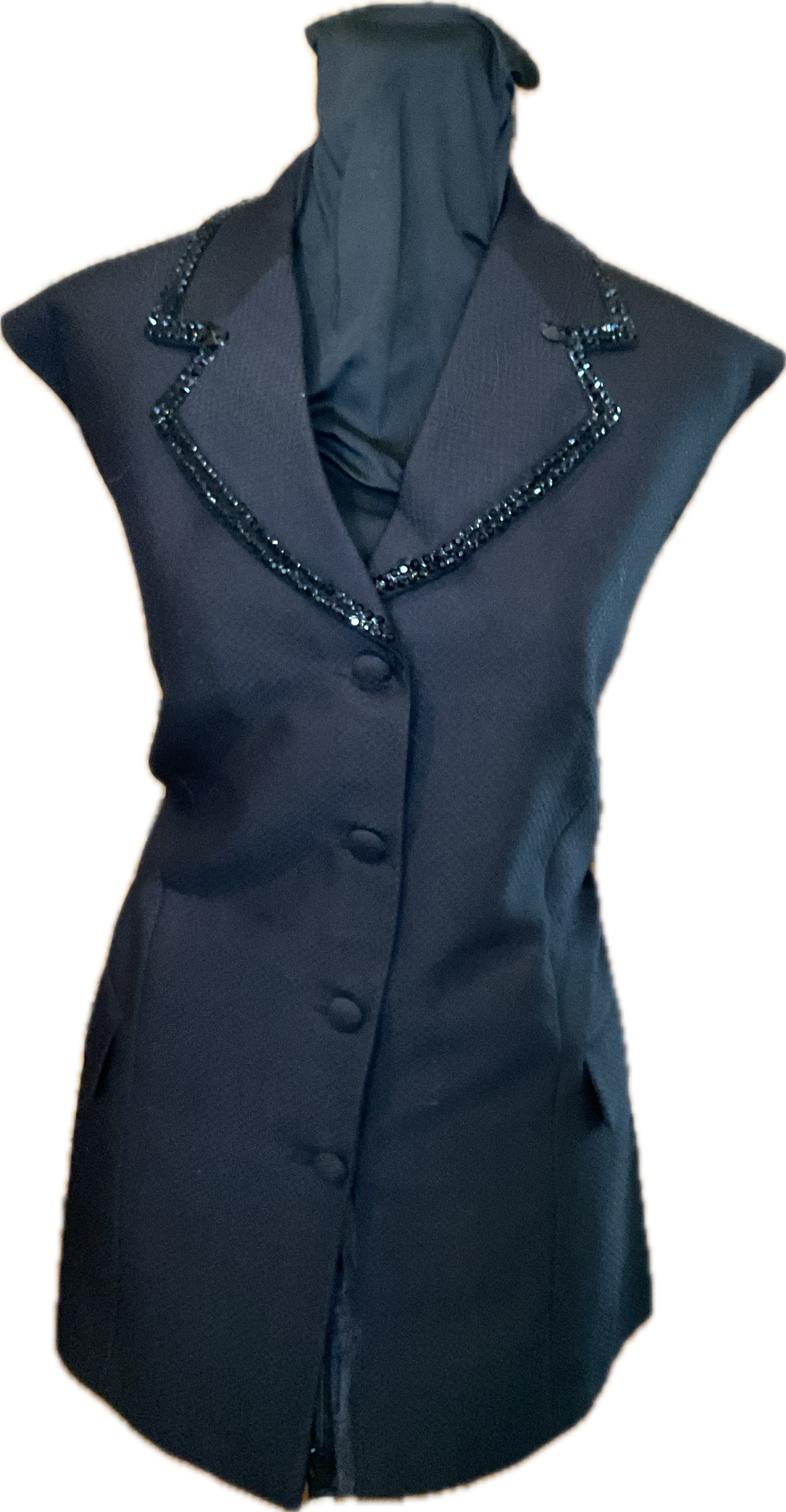 *42 Bust* Vest Black with Black Details