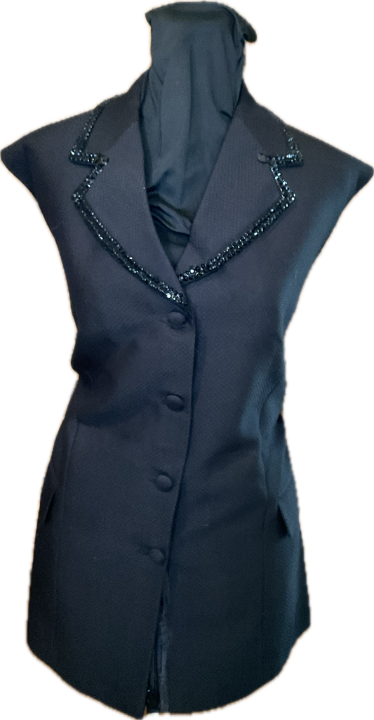 *42 Bust* Vest Black with Black Details