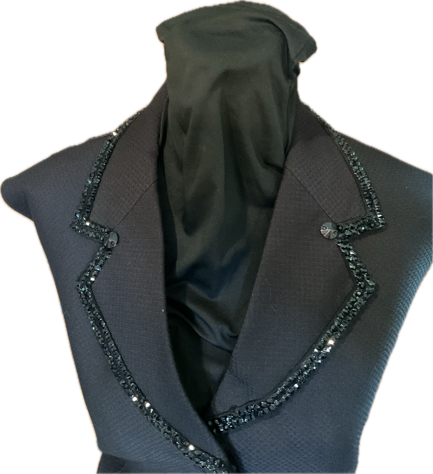 *42 Bust* Vest Black with Black Details