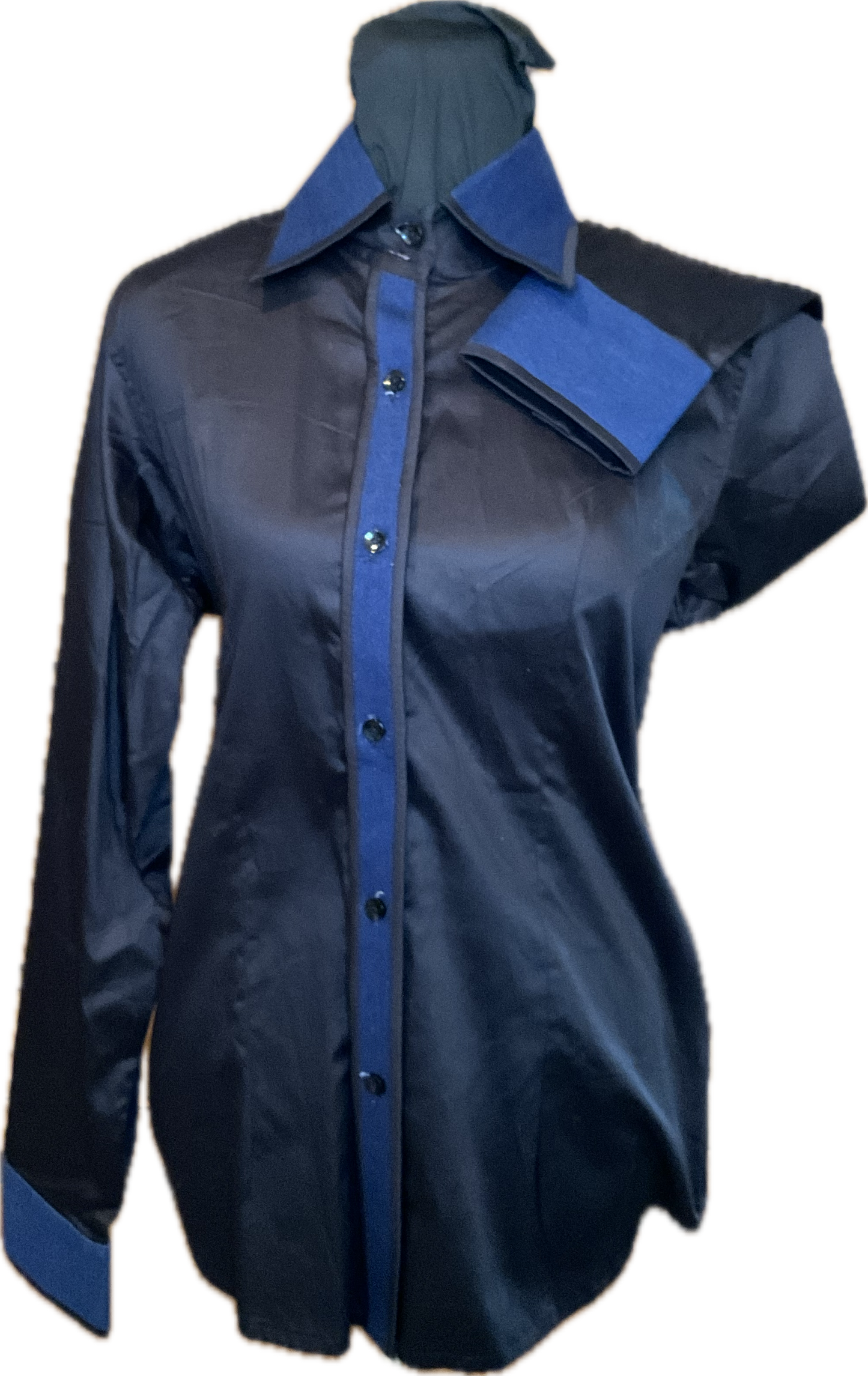*38 Bust* Vest Set *Navy Blue with White and Black Shirt Set