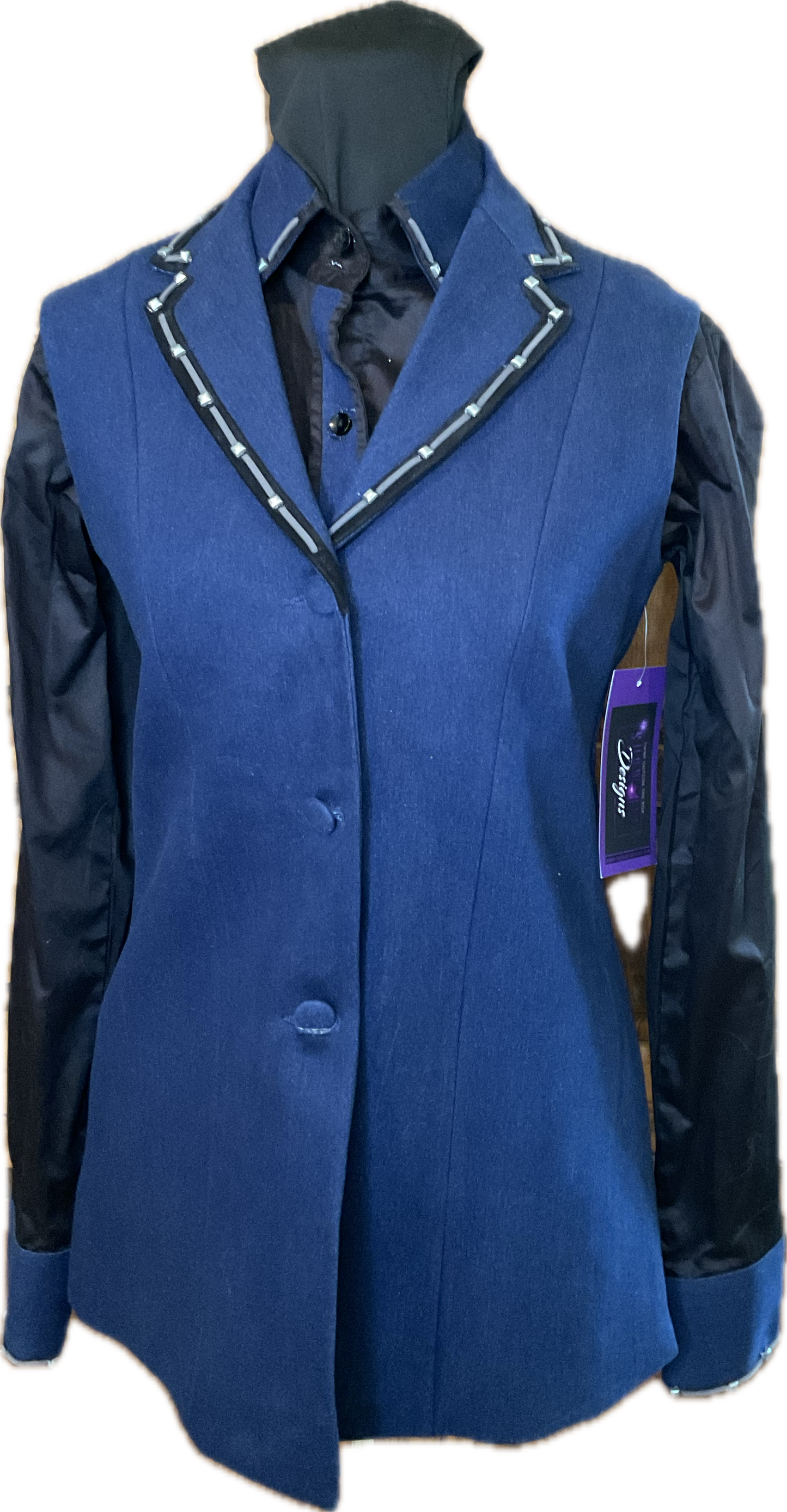 *34 Bust* Navy Vest Set with Metallic Trim and Matching Shirt