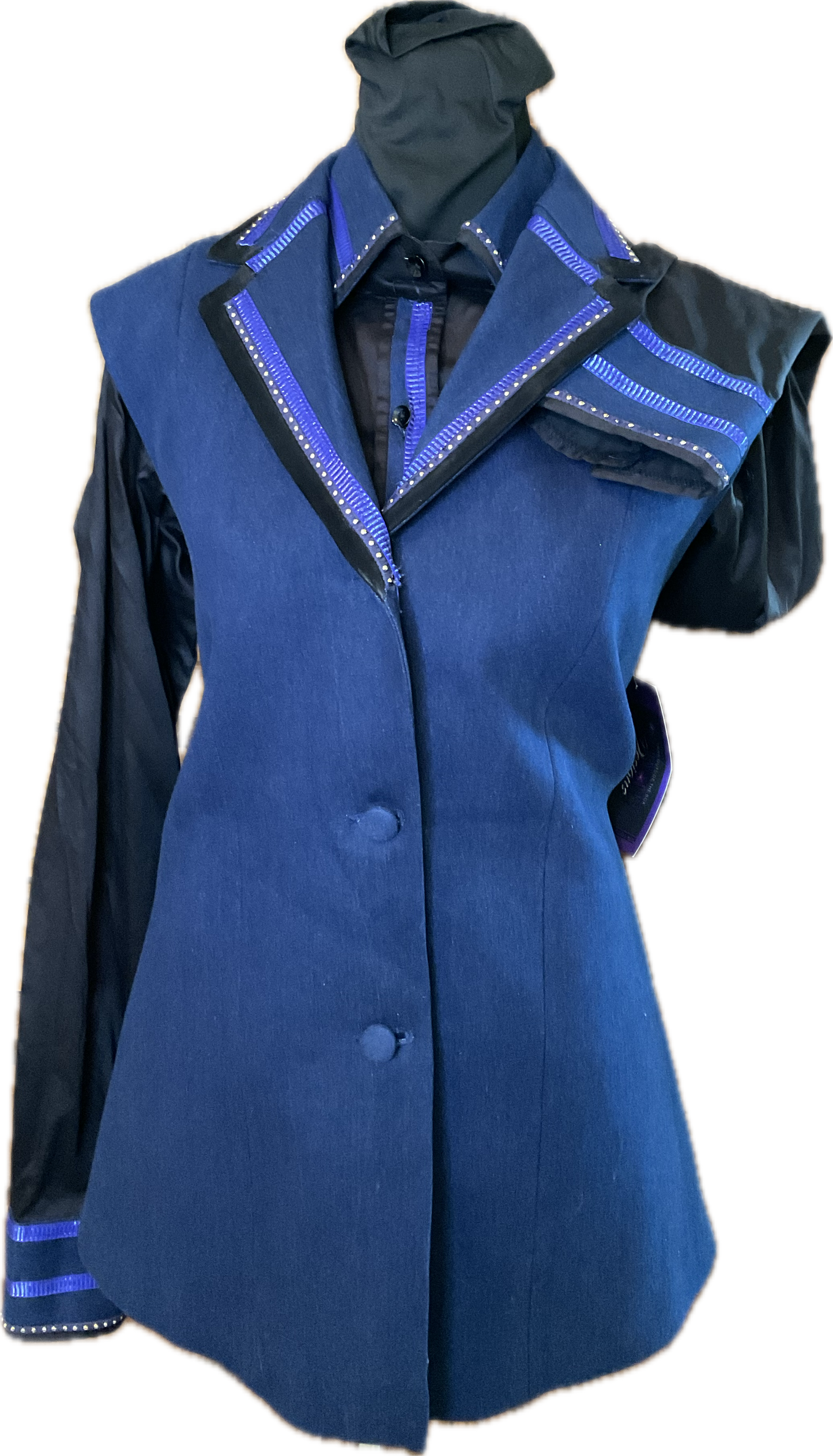 *40 Bust* Vest Set *Navy and Blue with Matching Shirt