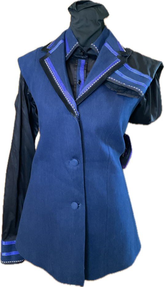 *40 Bust* Vest Set *Navy and Blue with Matching Shirt