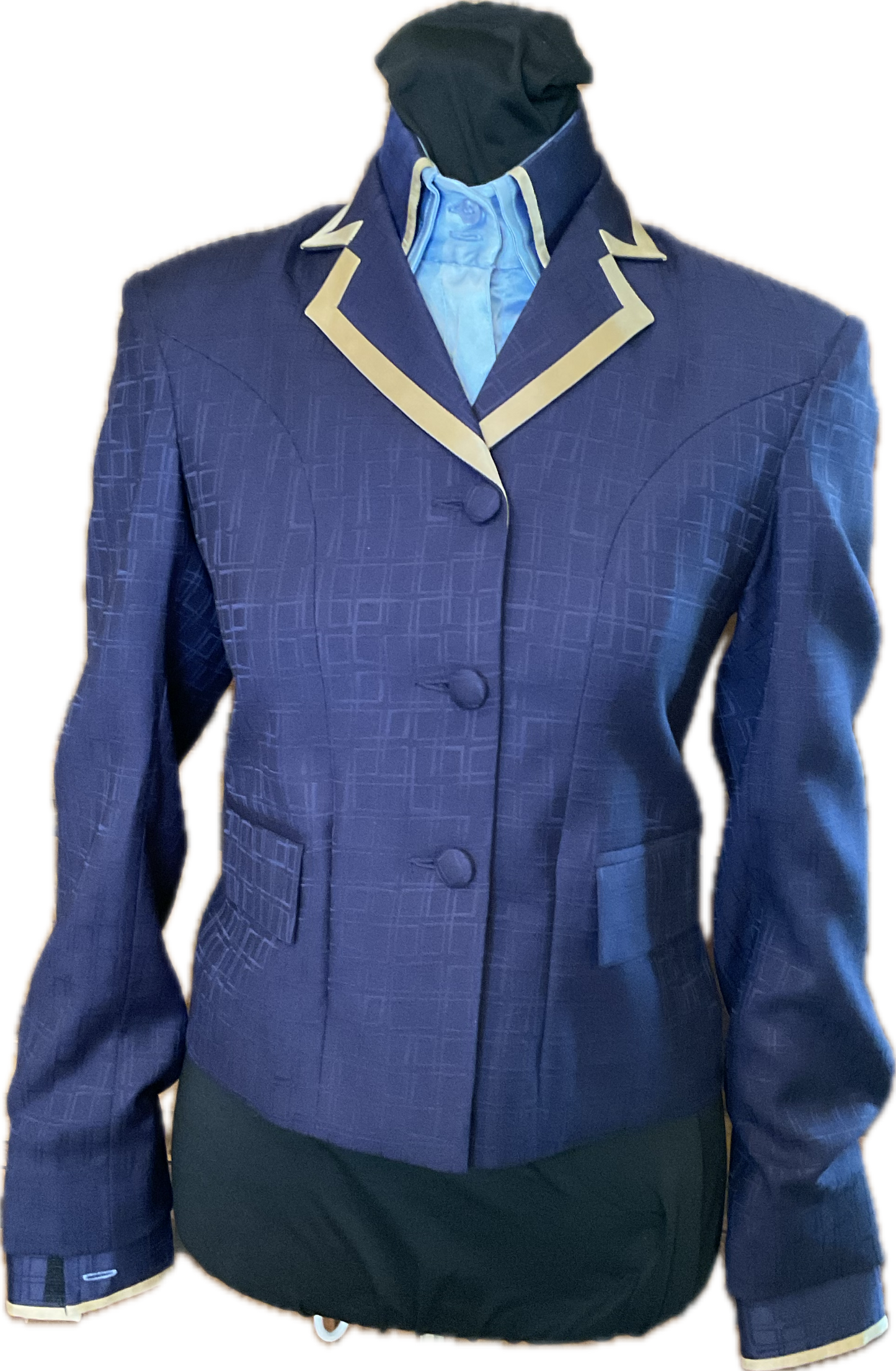 Kids *32 Bust* Navy and Gold Showmanship/Halter Suit Set.