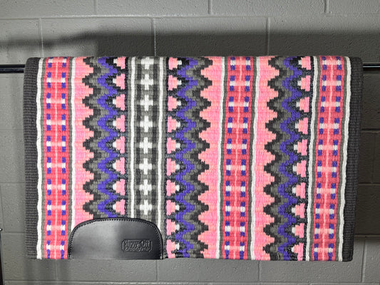 762 Oversized Saddle Blanket Charcoal, Coral, Peach, Ash, White, Matte Metallic Charcoal