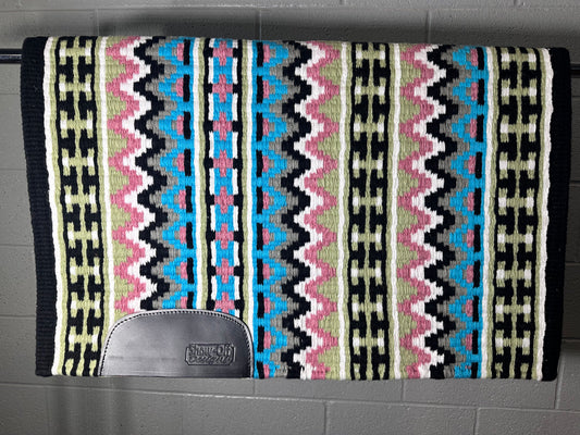 765 Oversized Saddle Blanket Black, White, Pistachio, Ice Blue, Fandango Pink