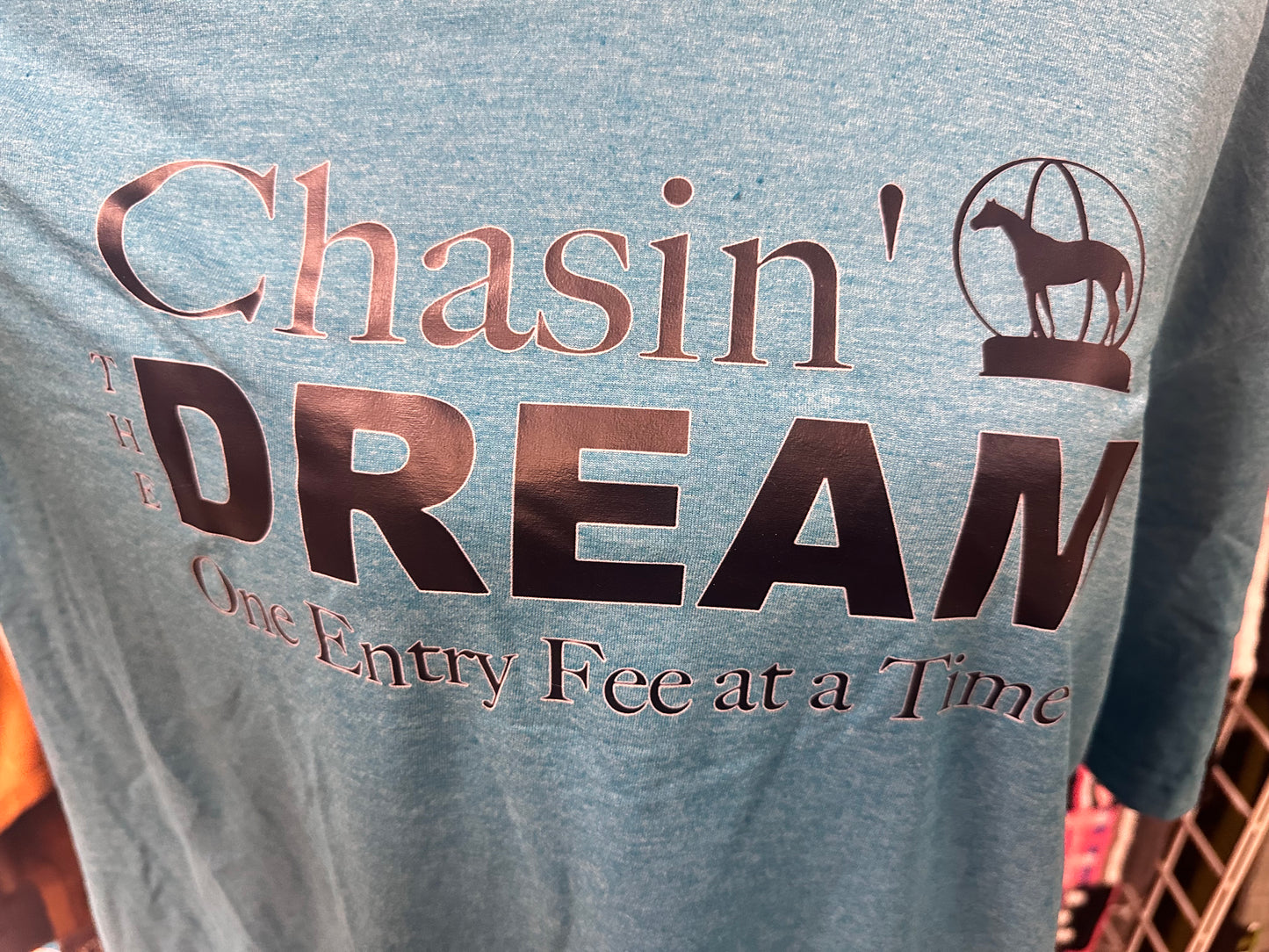 Size xl chasin’ The Dream Heather turquoise t shirt