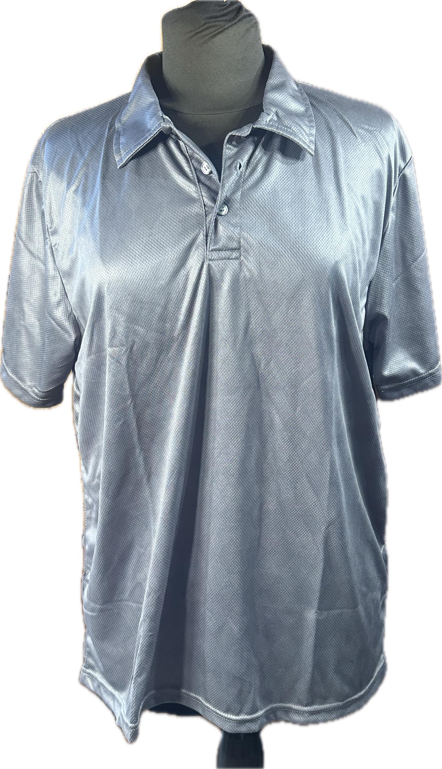 Cowboy Couture polo shirt. Grey diamond print