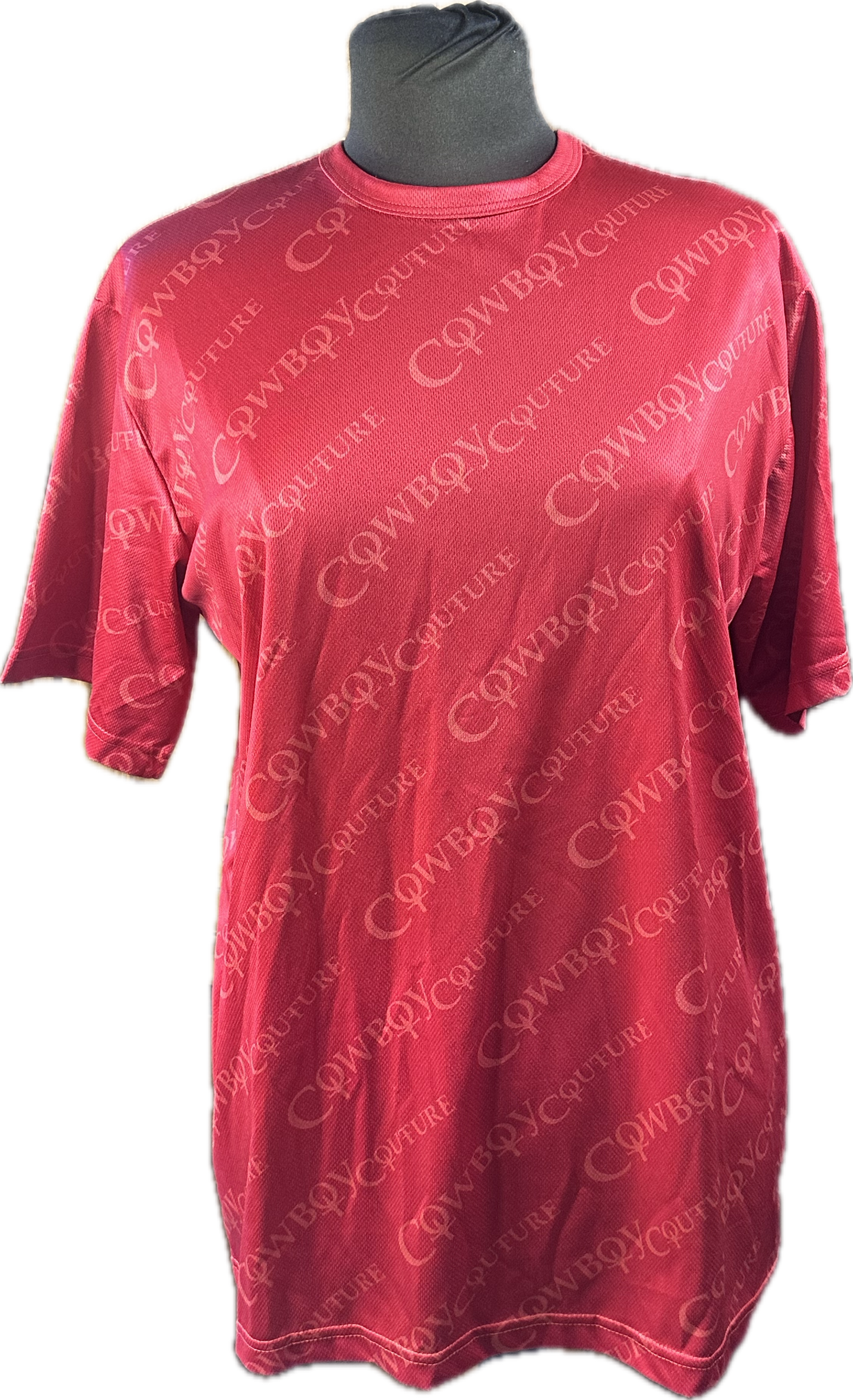 Cowboy Couture t-shirt. Red logo print