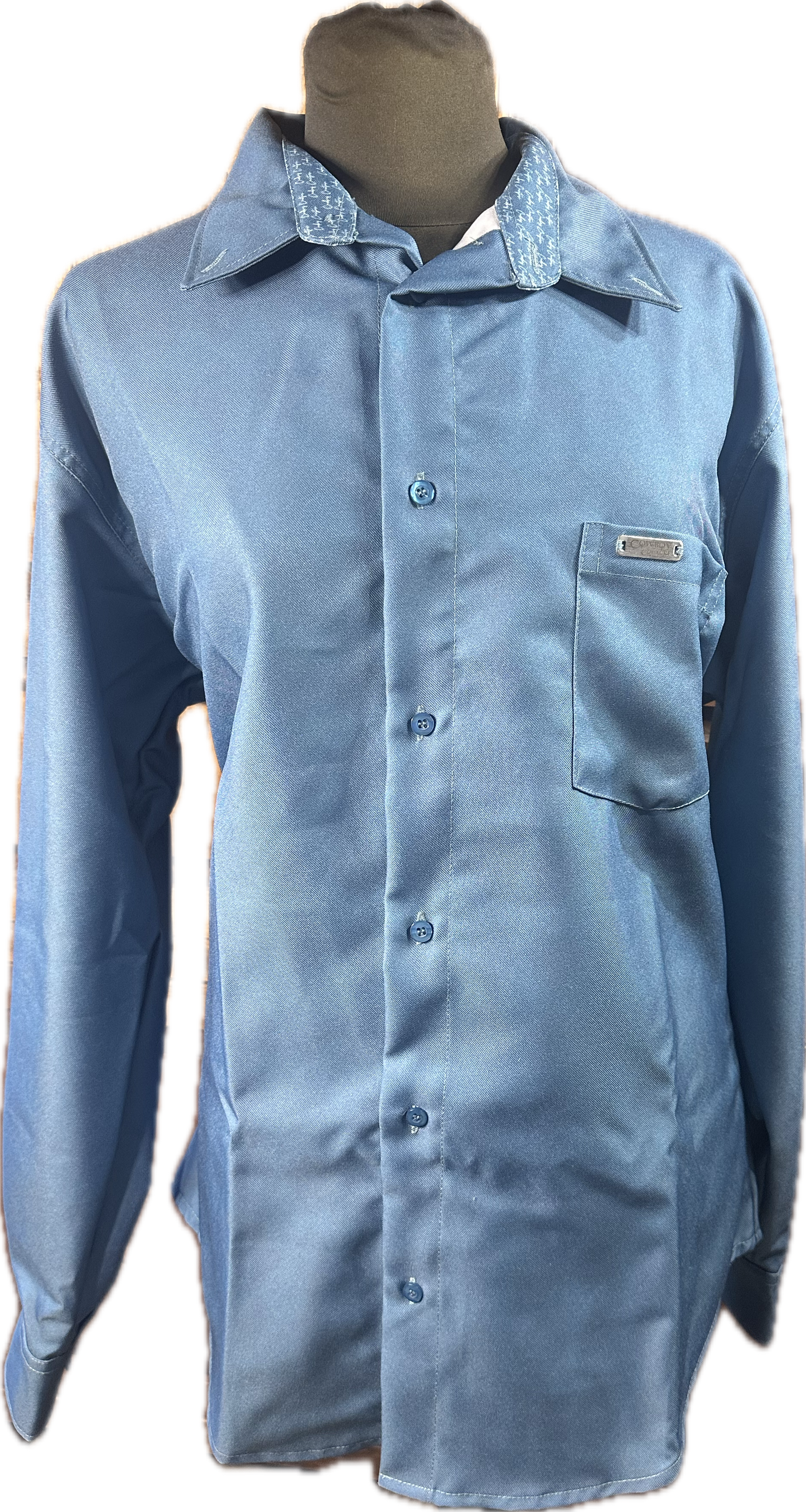 Cowboy Couture Men's Shirt -Ocean Blue (ONE ONLY)