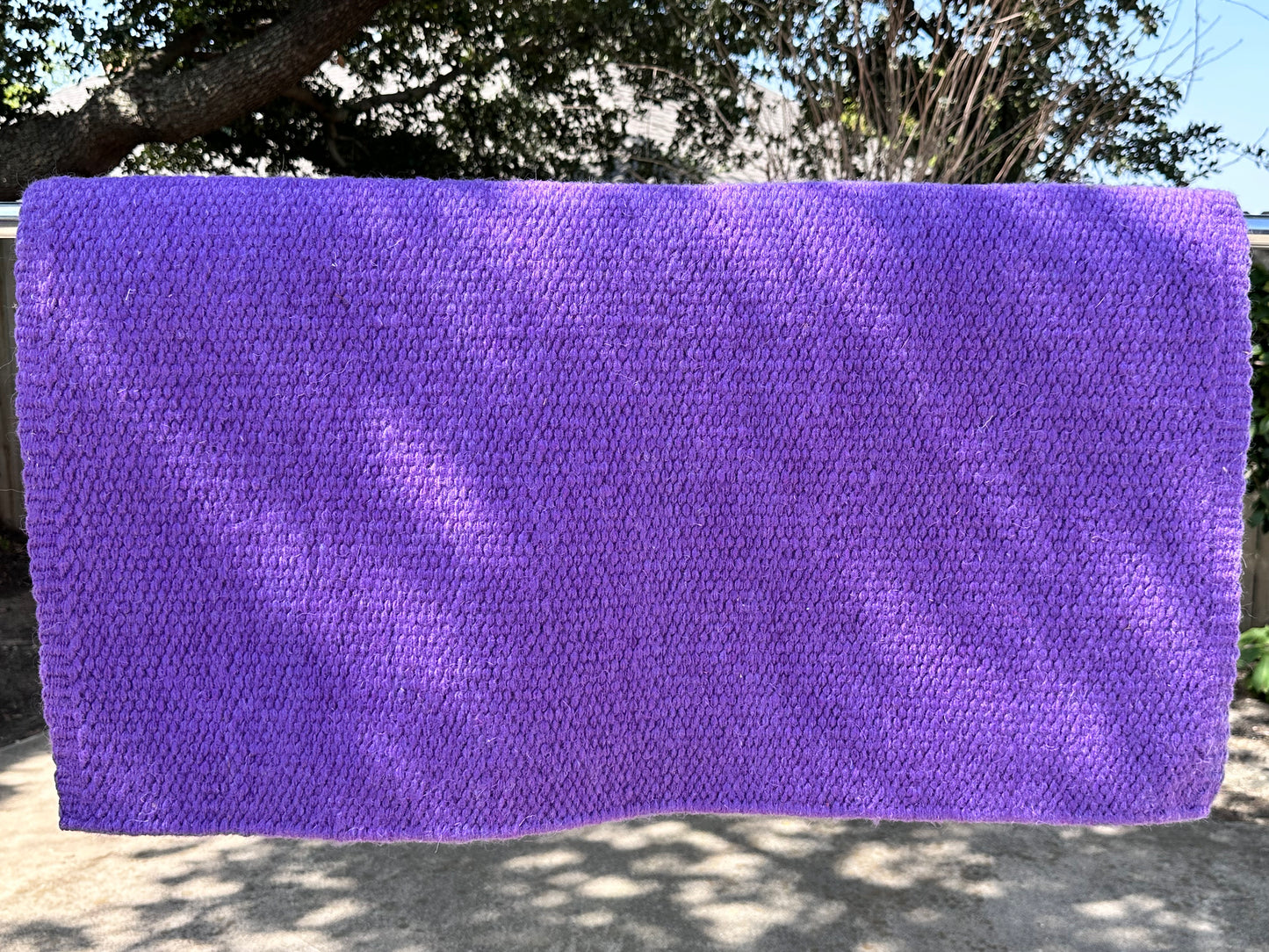 Solid saddle blanket. Purple
