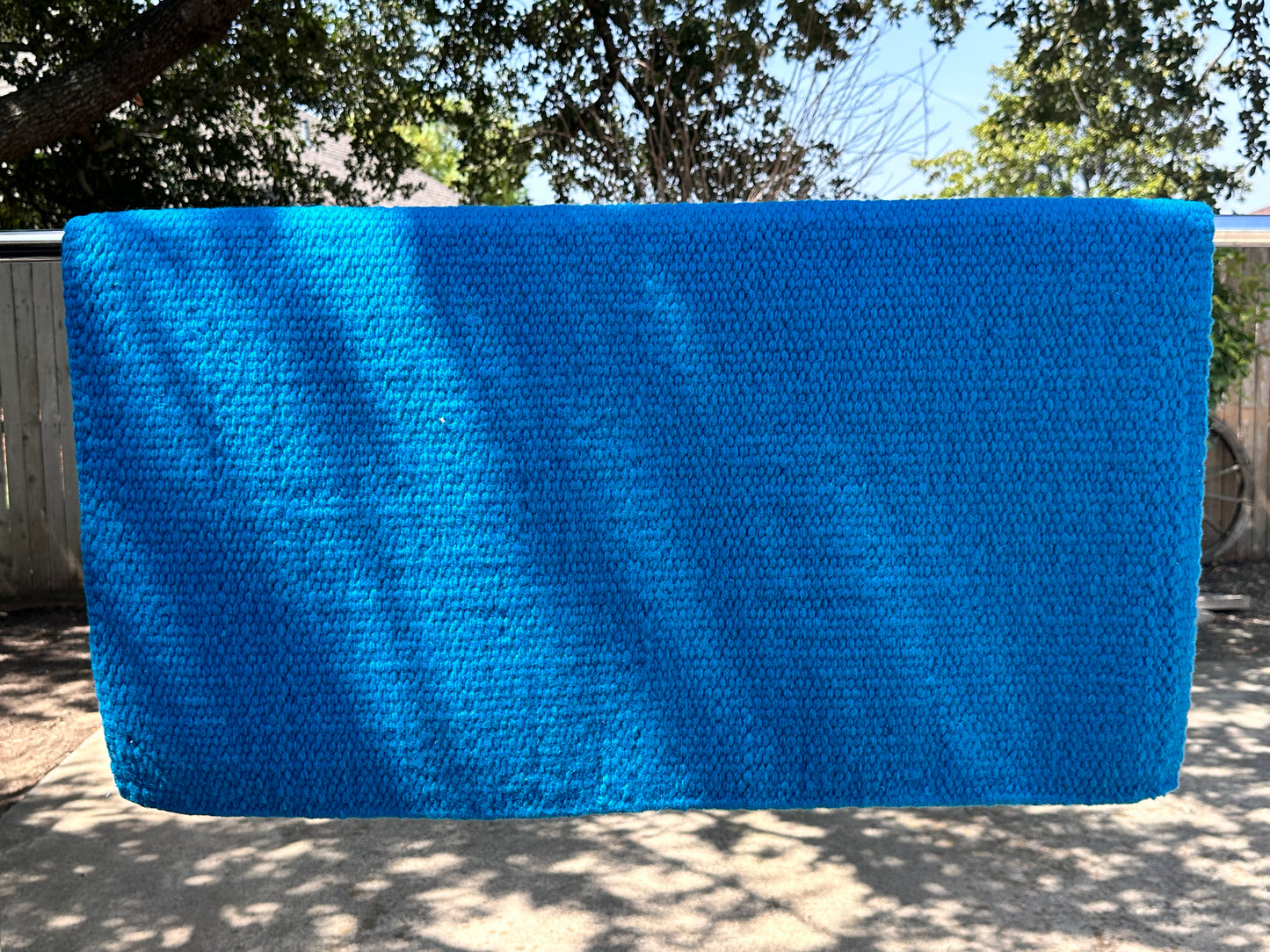 Solid blanket ocean blue