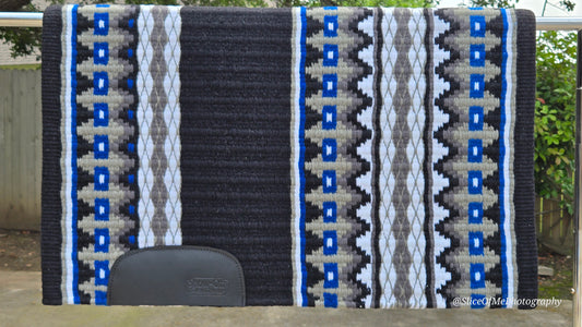 660 Oversized Saddle Blanket Black, Vibrant Blue, Charcoal, Ash,