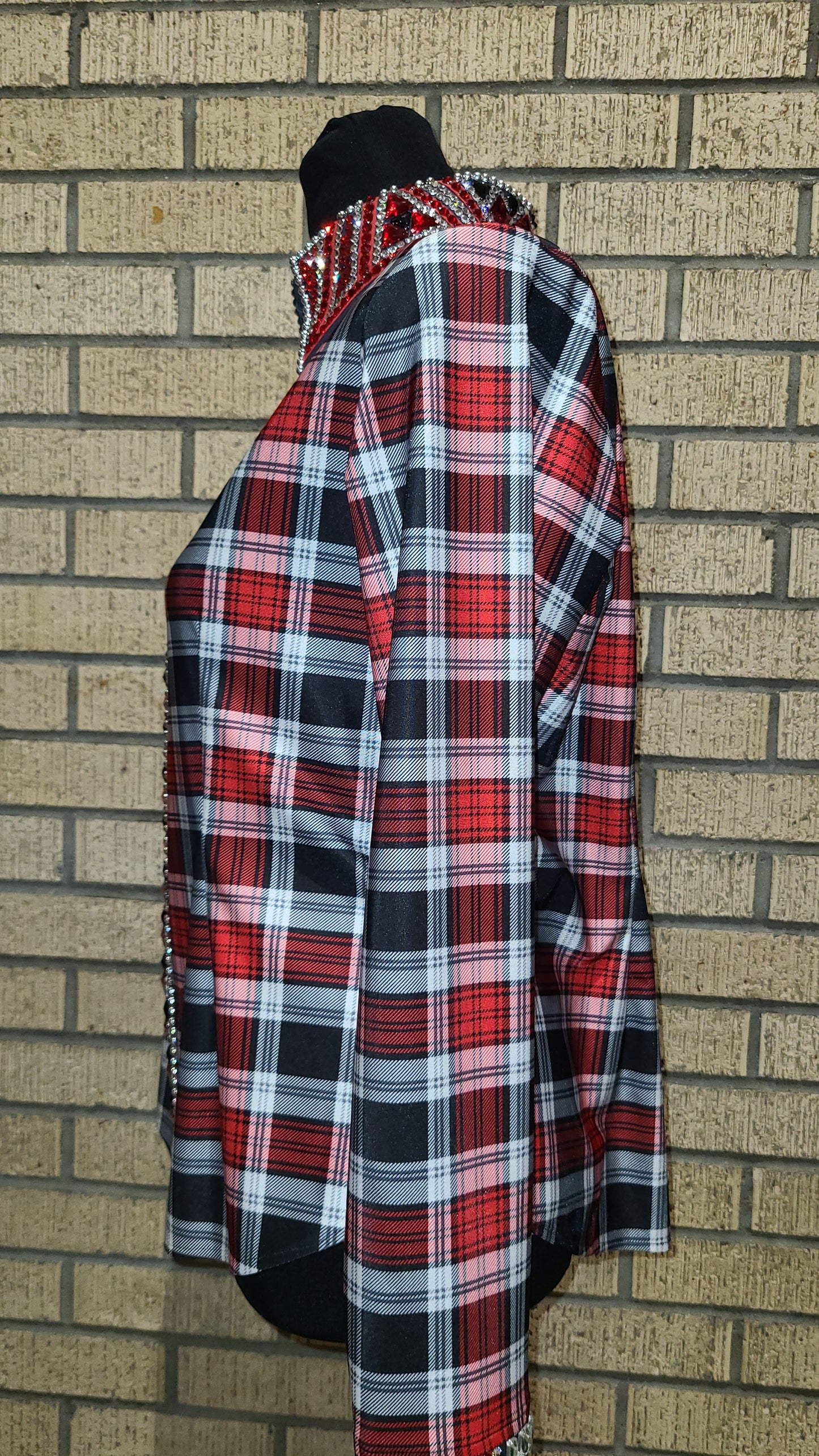 Large Red and Black Plaid stretch day shirt