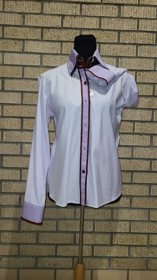 #12C western shirt size small/medium (bust 37/38) purple and reds