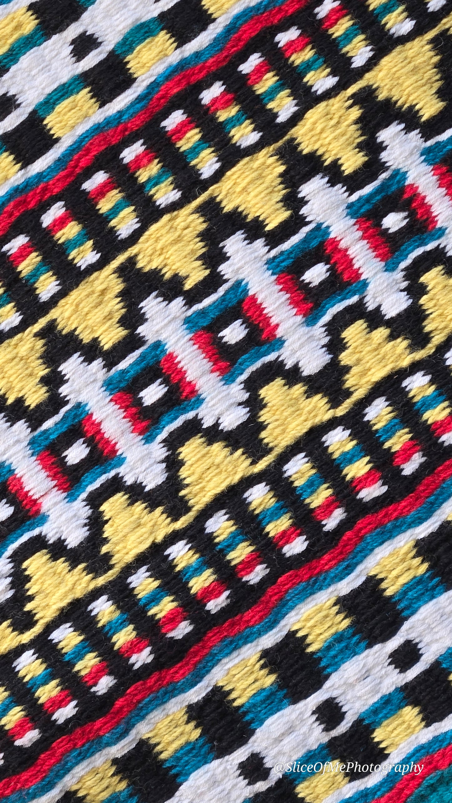 751 Oversized Saddle Blanket Teal, Red, Black, White Yellow