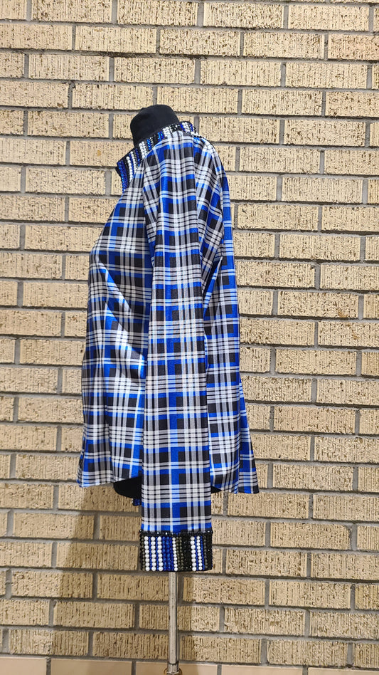 Large Black and Blue Plaid day shirt