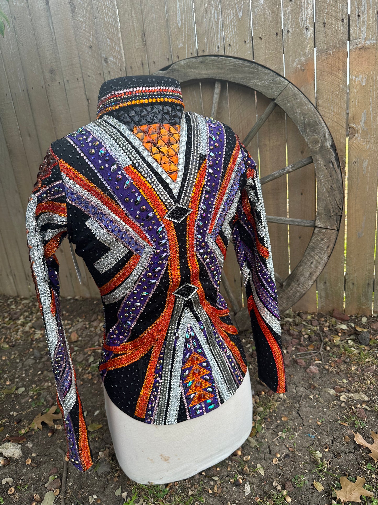 Small Showmanship Jacket Black, purple, orange and silver