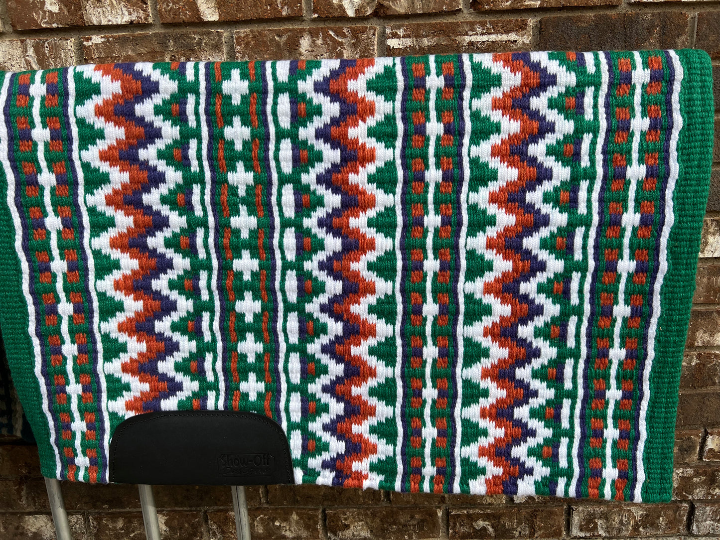 146. Saddle blanket oversized 34x42 with wear leathers and carry case